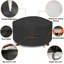 Couvre-foyer d'extérieur robuste, imperméable à 100%, résistant à 100%, rond, foyer résistant aux intempéries, rond, diamètre 36 po x H 24 po, noir