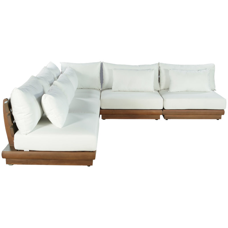 Canapé modulaire d'extérieur rembourré Ivry, Blanc