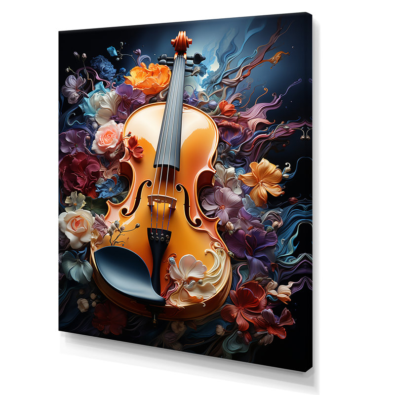Symphonie de violon chromatique sur toile, Toile tendue, H 40 po x l 30 po