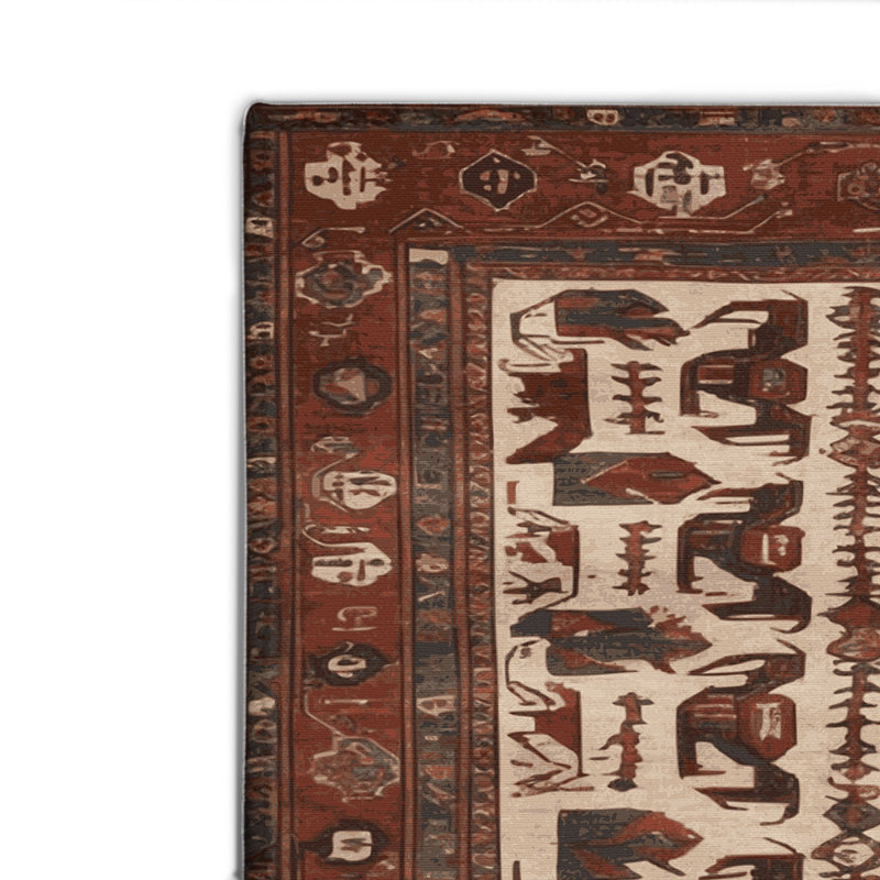 Tapis d'intérieur et d'extérieur brun Persian, Rectangulaire 2 pi x 3 pi