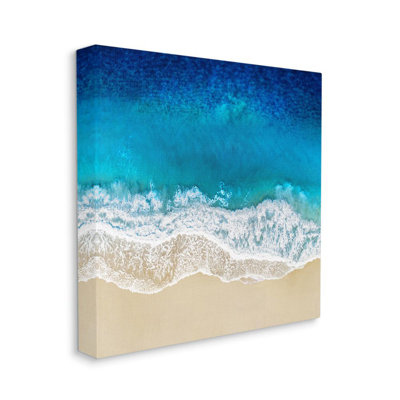 Birds Eye Beach Side Ocean by Maggie Olsen - Print