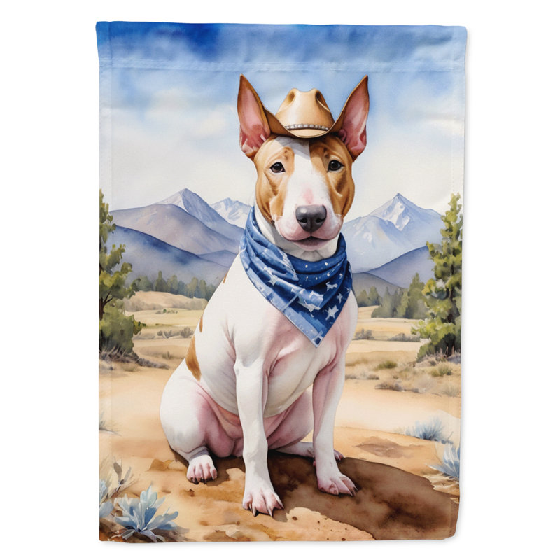 Drapeau Cowboy Welcome Garden, Bull-terrier