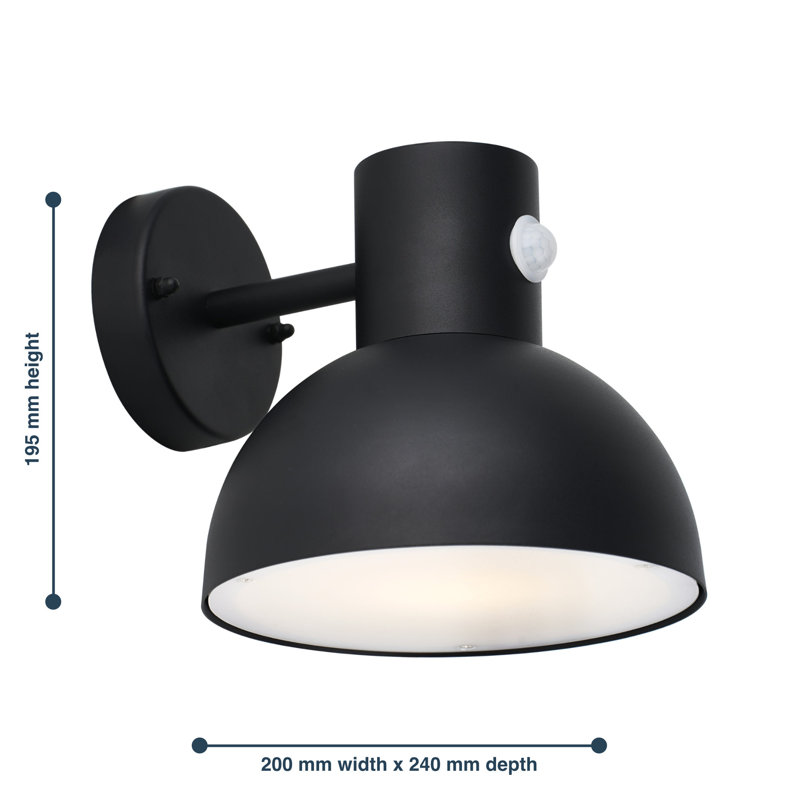 Satin Black Outdoor Wall Lantern