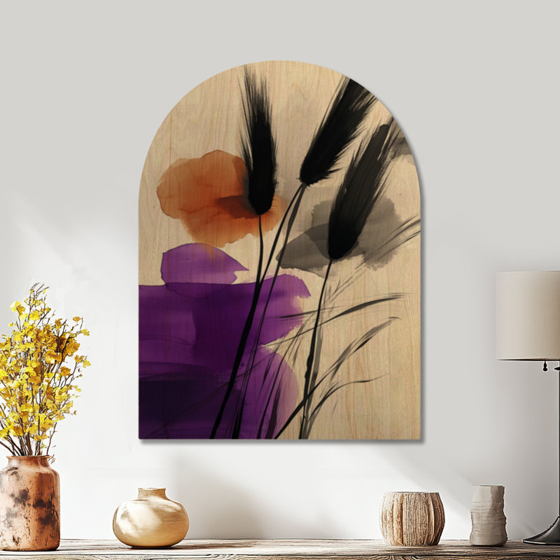 Décoration murale cintrée en bois d'Yvaine II, 24" H x 18" W, Arch