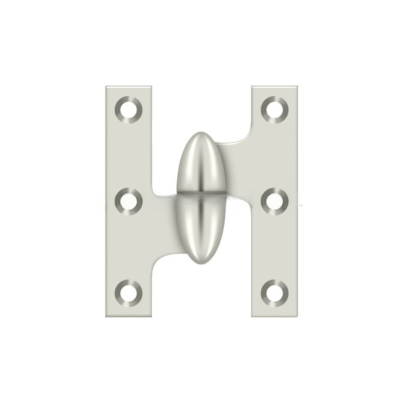 Hinge, Polished Nickel, Left Hand