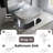 Los Flexi 17" Semi Recessed Bathroom Sink, White Rectangular Bathroom Drop-In Sink with Pop-Up Drain-108940905