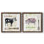 Vache dorée - ensemble de 2 peintures sur toile encadrées-1417209935-1417209929