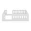 Lit plateforme double en bois avec garde-corps-825358482