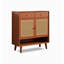 Armoire à chaussures en osier de style nordique et bois d'hévéa massif