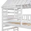 Lit superposé House avec lit gigogne et glissade, escalier de rangement, toit et fenêtre-1850928138