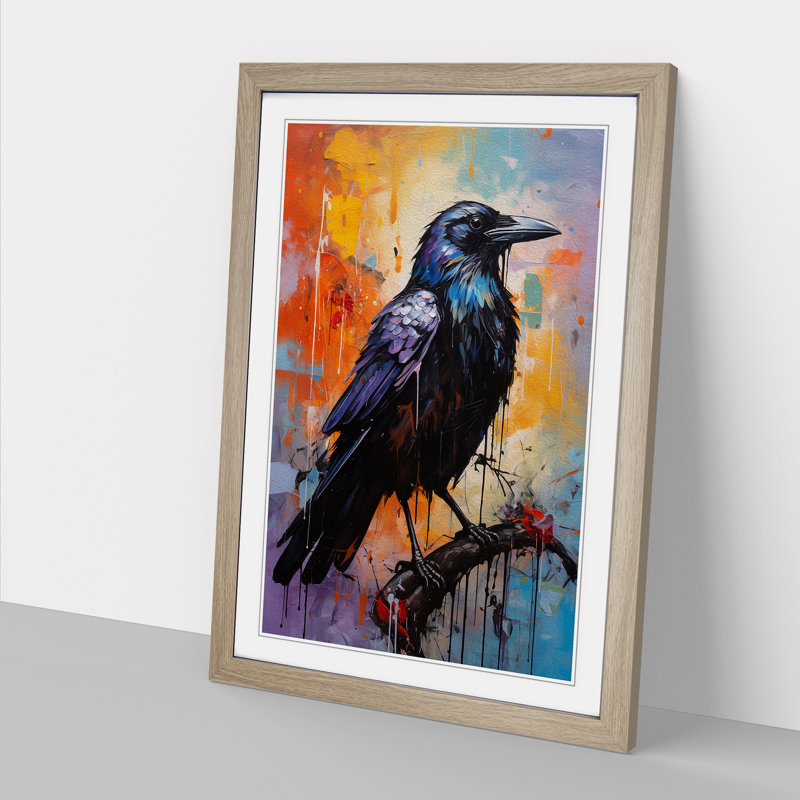 Raven Gestural - Framed Print
