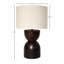 Lampe de table en bois massif Millerville