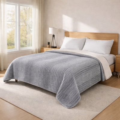 Super Fuzzy, Soft, And Cozy Sherpa Queen Blanket