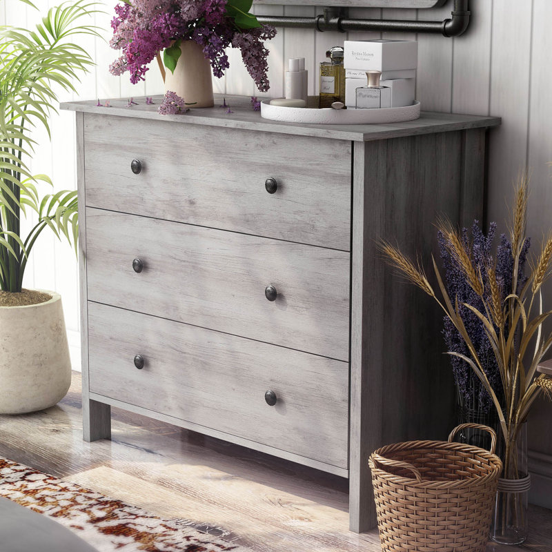 Frisco 3 - Drawer Accent Chest, Vintage Gray