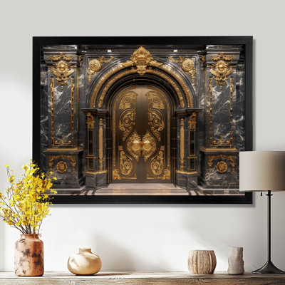 Gold Banks Gilded Doors I - Banks, impression d'art mural