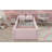 Twin Size Upholstered Platform Bed With Rabbit Cushion, Kids Floor Bed With Removable Side Rails, Soft And Safe Design-44145914