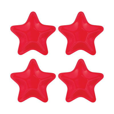 Holiday Red, 8" Star Melamine Plate S4