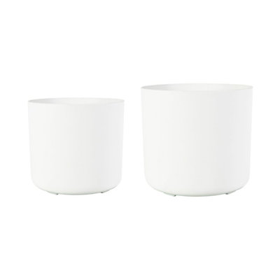 Celine Set of Two Recycled White Planters