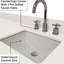 30 po L x P 22 po avec comptoir en quartz blanc et accessoires inclus - P, miroir / robinet