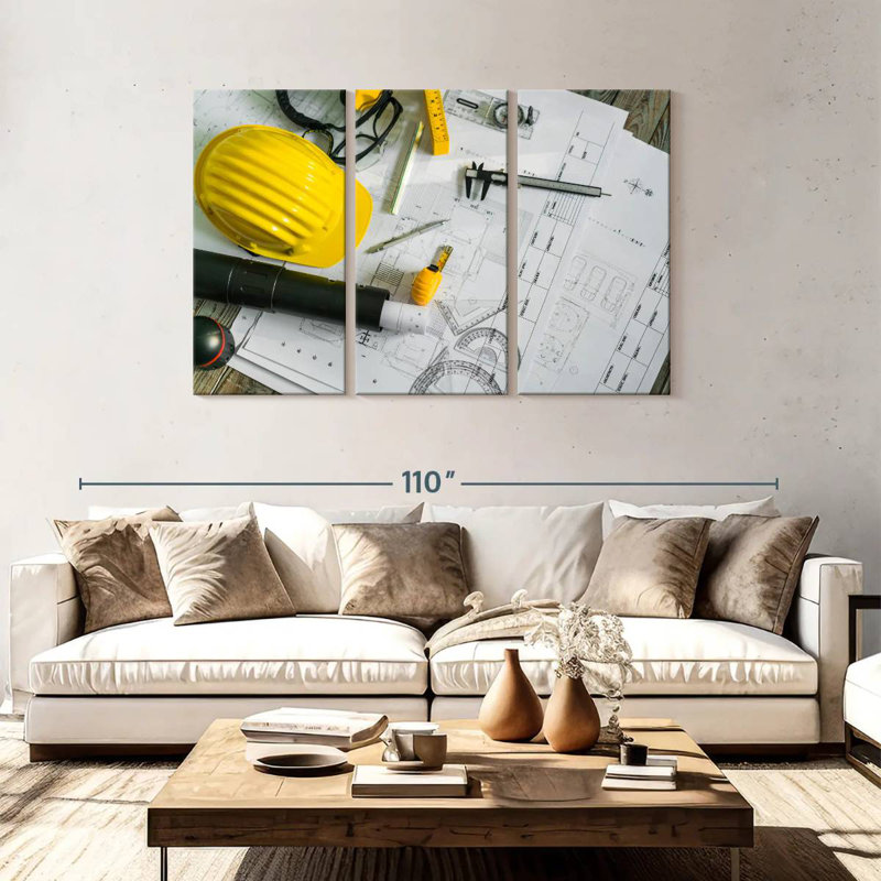 Alcaraz Drawing And Construction Tools, 48" H x 74" W