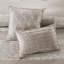 Taupe King Comforter Chenille - 7 Piece With Textured Design And Pillows Size Machine Washable Bedding