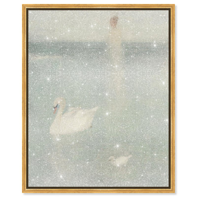 Oliver Gal Love with Goose II Portait - Diamond Dust Framed Canvas Art