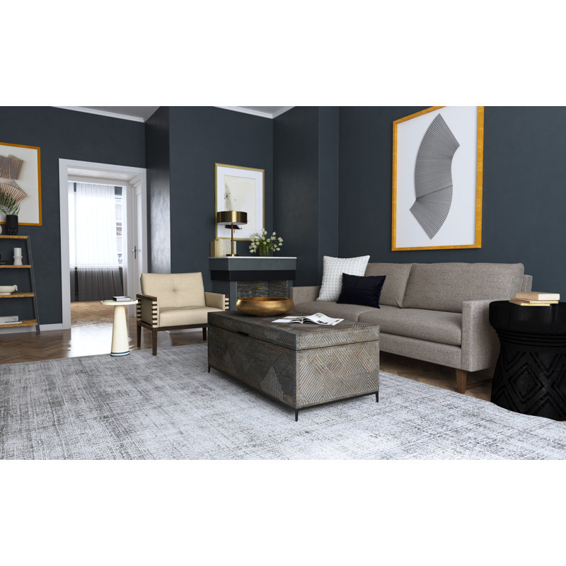 Chiseling End Table, Black