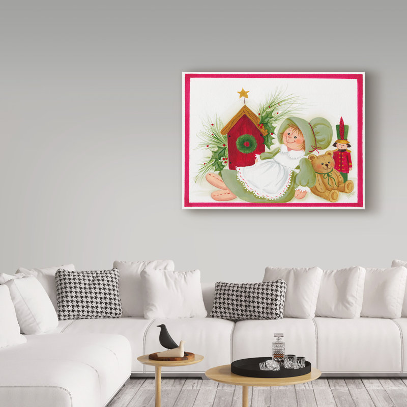 « christmas toys », art sur toile, H 14 po x l 19 po x P 2 po