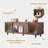 Modern Nut-Brown Solid Wood TV Stands