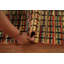 Tapis oriental marocain rayé multicolore 9 x 13