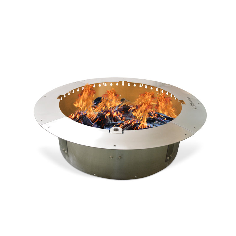 31" Black Powder Coat Round Stainless Steel Fire Pit