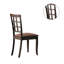 Chaise d'appoint à dossier échelle en brun foncé