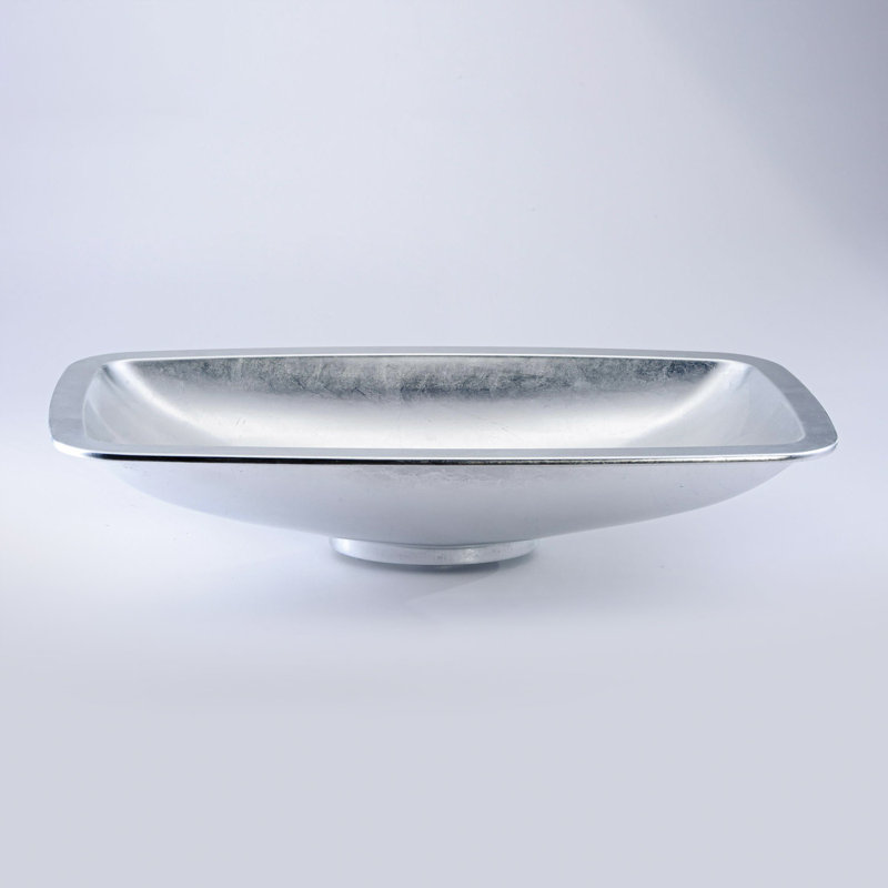 Oceano 25.2'' L Bathroom Sink, Silver Leaf