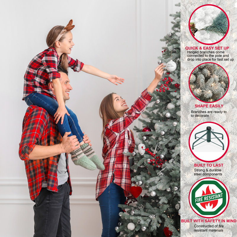7.5' Lighted Spruce Christmas Tree