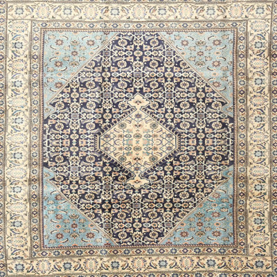 Tapis oriental gris et beige