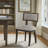 Marie Brown Upholstered Split-Back Dining Chairs with Curved Wood Frame-113397433