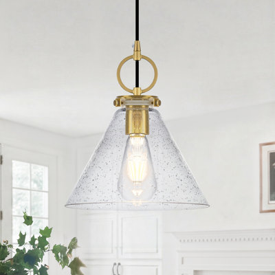 Levona 1-Light Modern Pendant Light With Cone Lampshade ,Adjustable Pendant Light Fixture For Kitchen Island Dinning Room Bedroom