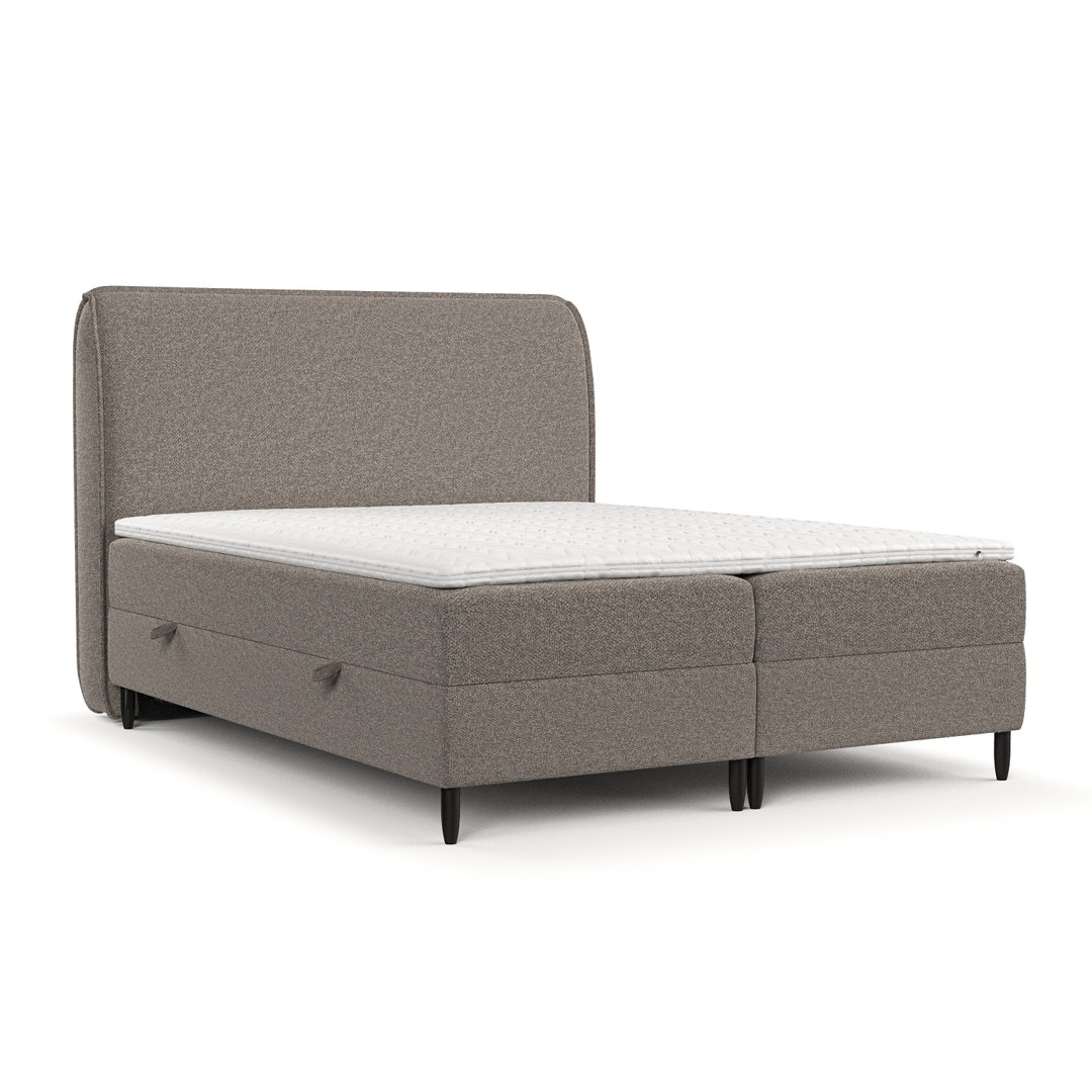 Boxspringbett Melba mit Stauraum, Taschenmatratze und Visco-Topper