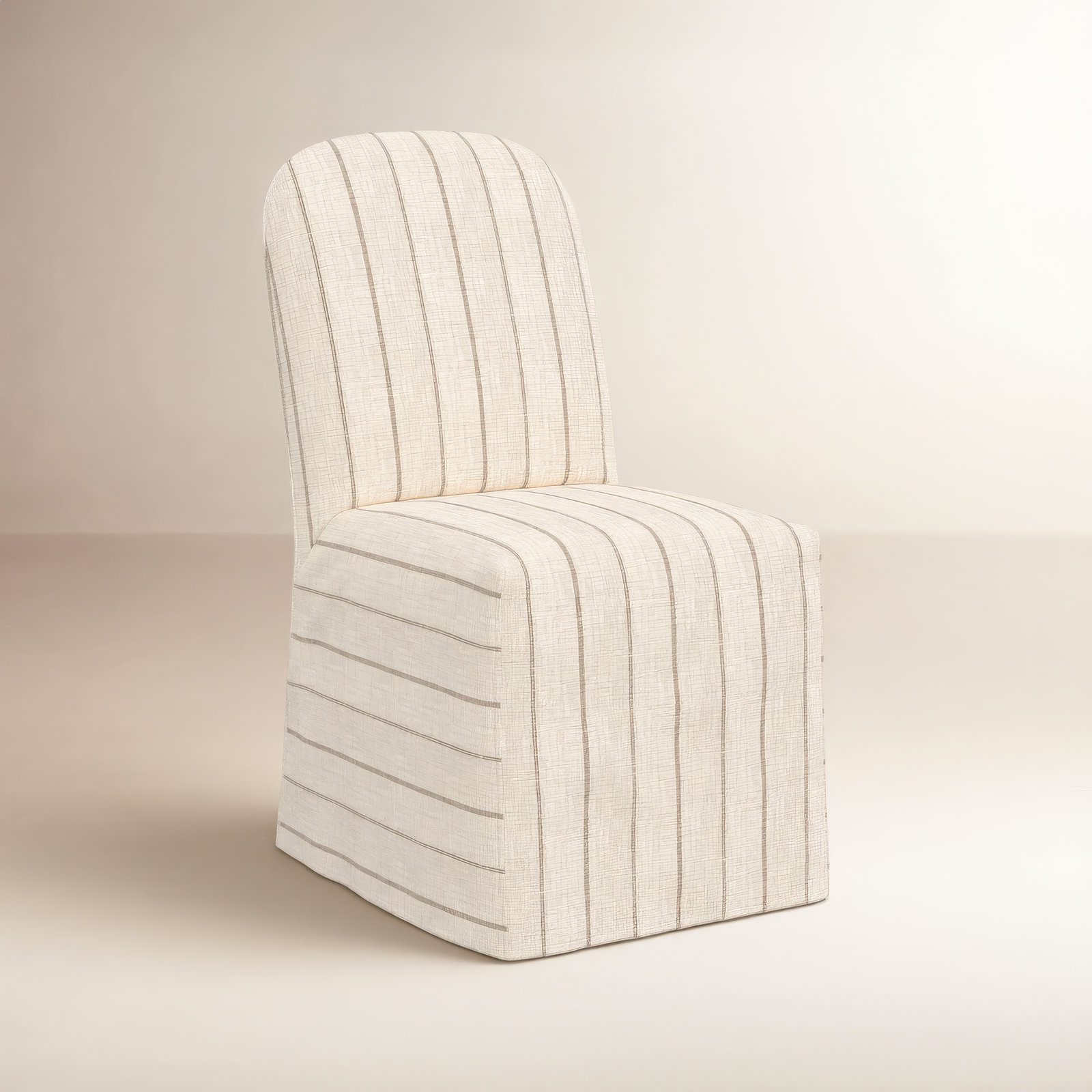 Side Chair, Fritz Charcoal Stripe