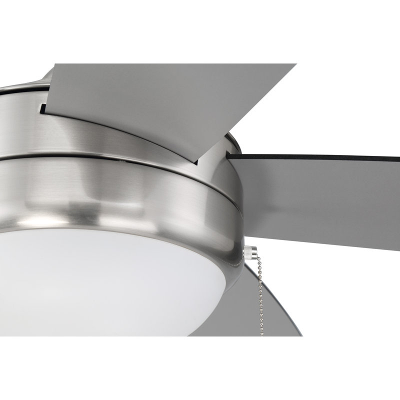 Phaze Energy Star 5 Blade 52'' Ceiling Fan with LED Lights, Brushed Polished Nickel