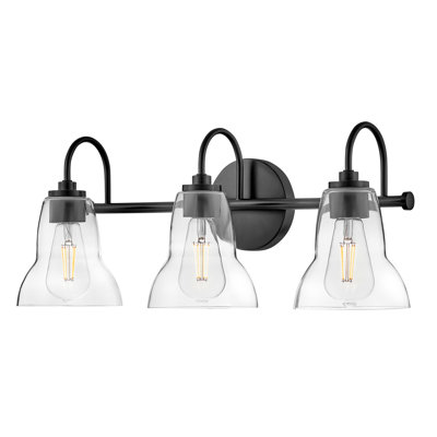 Luminaire de salle de bain 3 lumières avec verre en forme de cloche Vera Vera