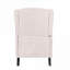 Fauteuil inclinable en tissu de lin beige avec dossier à oreilles par FlowLuxe, siège d'appoint Mid-Century pour salon et chambre à coucher-1353868474