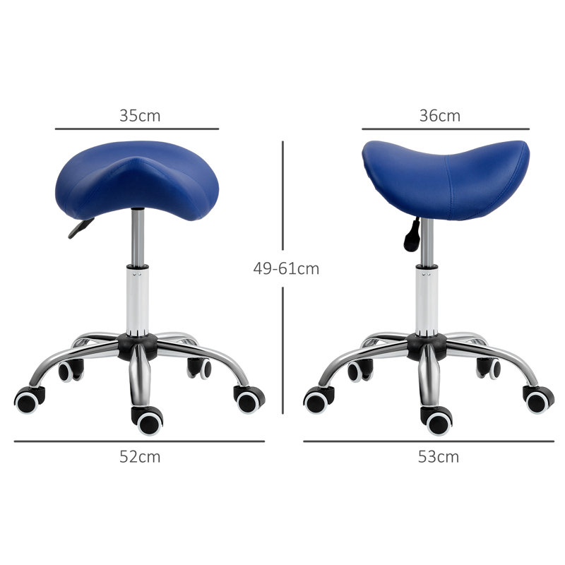 Carliyah Adjustable Height Lab Stool, Dark Blue
