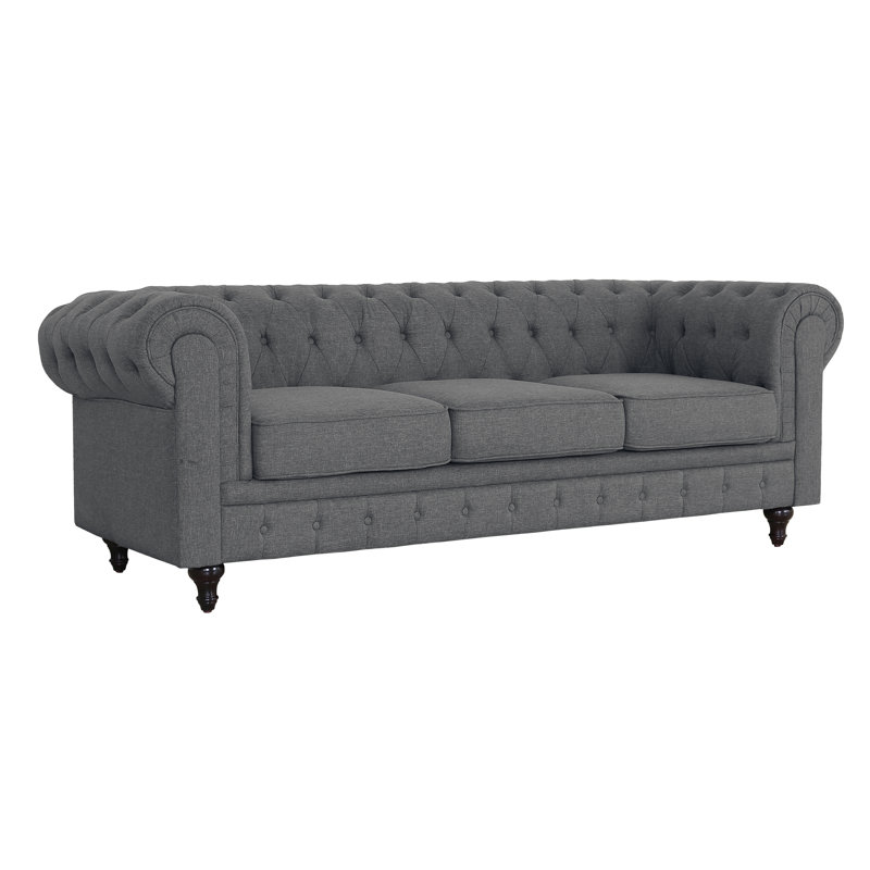 Canapé modulaire de coin large de 111 po Garett, Gris, Face à la gauche