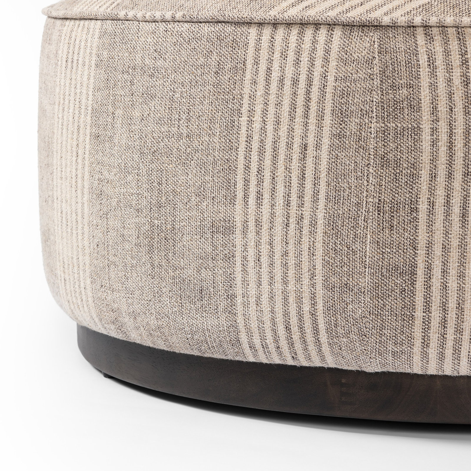 Faira 36" Linen Upholstered Ottoman, Manchester Flint Linen