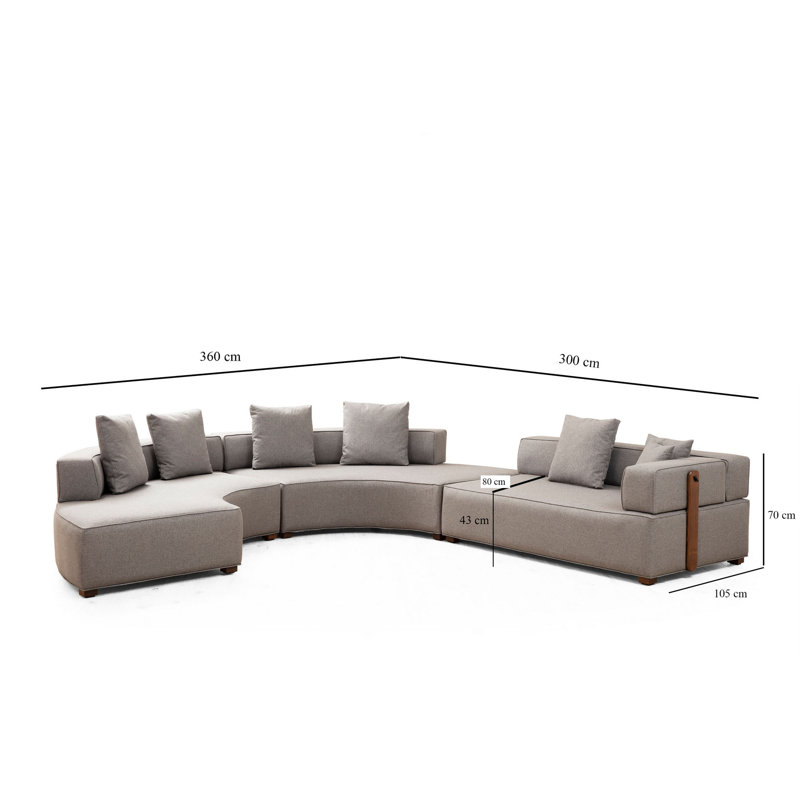 Canapé modulaire Passion, Accoudoir à droite (vu de face)