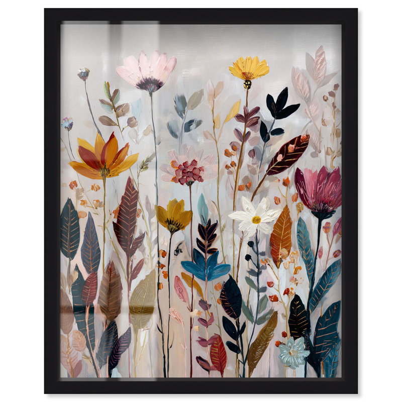 «Wild Folk II», impression florale par Art Remedy, H 21 po x l 17 po, Noir