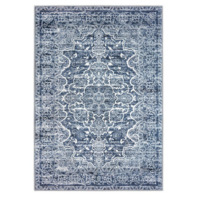 Charlton Home  Area Rug  Machine Washable  Rugs with Rubber Backing for Living Room