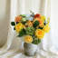 30 pièces de fleurs artificielles jaunes en vrac, fausses fleurs en soie réalistes avec des tiges de fil de fer, arrangement floral décoratif pour les bouquets de fête de mariage