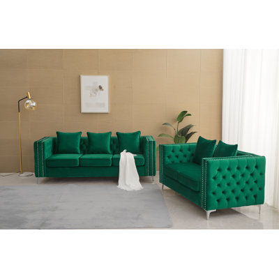 Habbe 2 - Piece Velvet Living Room Set